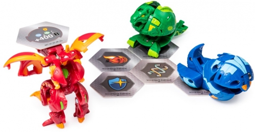 Set figurine bila Bakugan Start Pack Dragonoid 3 buc/set Spin Master