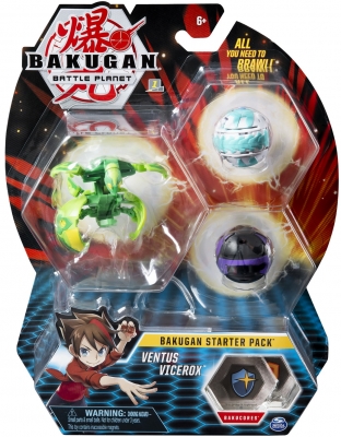 Set figurine bila Bakugan Start Pack Ventus Vicerox 3 buc/set Spin Master