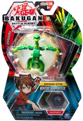 Figurina bila Bakugan Ultra Ventus Serpenteze Leviathan Green Spin Master