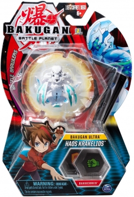 Figurina bila Bakugan Ultra Haos Krakelios White Spin Master