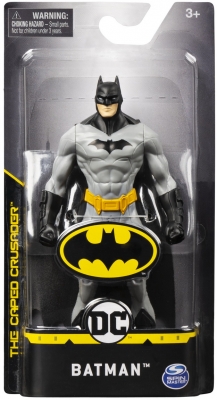 Figurina Batman, 15 cm, costum gri deschis, Spin Master