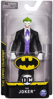 Figurina Joker costum negru si manusi albe, 15 cm, Spin Master