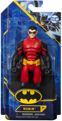 Figurina Robin, costum rosu, 15 cm, Batman Spin Master