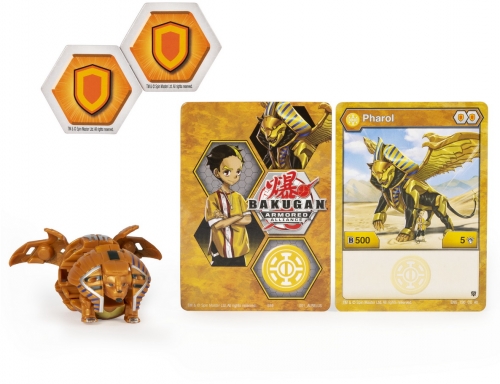 Figurina bila Bakugan S2 Basic Pharol cu card Baku-gear Spin Master