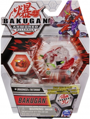 Figurina bila Bakugan S2 Basic Dragonoid cu card Baku-gear Tretorous Spin Master