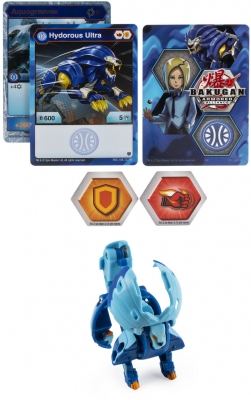 Figurina bila Bakugan S2 Ultra Hydorous cu card Baku-gear Spin Master