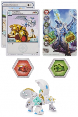 Figurina bila Bakugan S2 Ultra Pegatrix Goreene cu card Baku-gear Spin Master