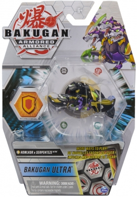 Figurina bila Bakugan S2 Ultra Howlkor Serpenteze cu card Baku-gear Spin Master