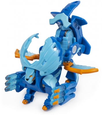 Figurina bila Bakugan S2 Ultra Hydorous cu echipament Baku-gear Wings Of Aquos Spin Master