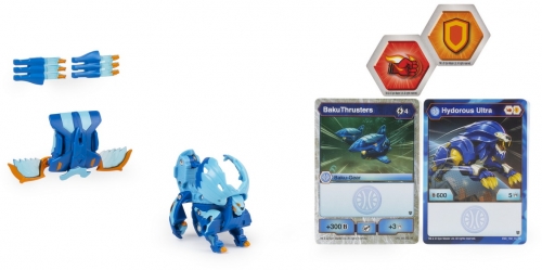 Figurina bila Bakugan S2 Ultra Hydorous cu echipament Baku-gear Wings Of Aquos Spin Master