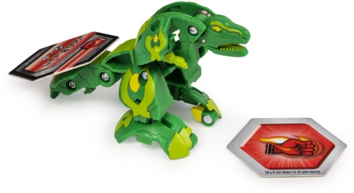 Figurina bila Bakugan S2 Ultra Trox cu echipament Baku-gear Ventus Cyclonator Spin Master