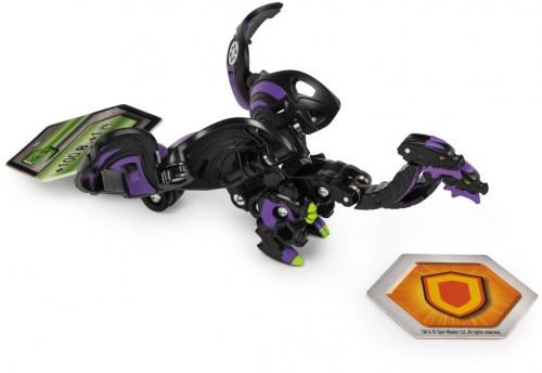 Figurina bila Bakugan S2 Ultra Nillious cu echipament Baku-gear Scorching Swords Spin Master