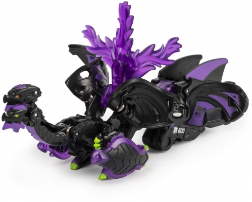 Figurina bila Bakugan S2 Ultra Nillious cu echipament Baku-gear Scorching Swords Spin Master