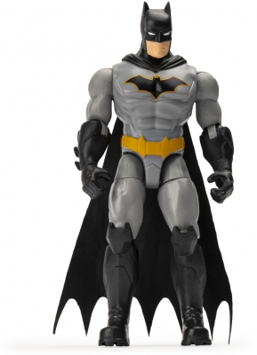 Figurina Batman gri, 10 cm, cu accesorii surpriza Spin Master