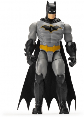 Figurina Batman costumatie gri, 10 cm, cu 3 accesorii surpriza Spin Master