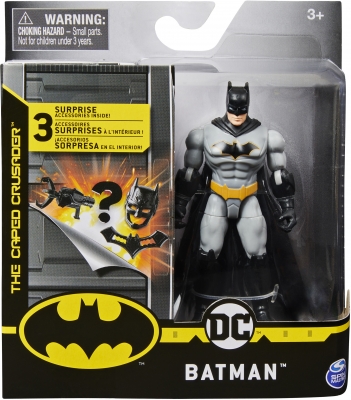 Figurina Batman flexibila, 10 cm, cu 3 accesorii surpriza Spin Master