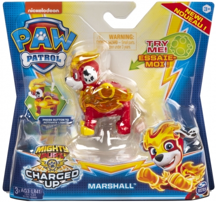 Figurina Marshall cu lumini Charged Up Patrula Catelusilor Spin Master