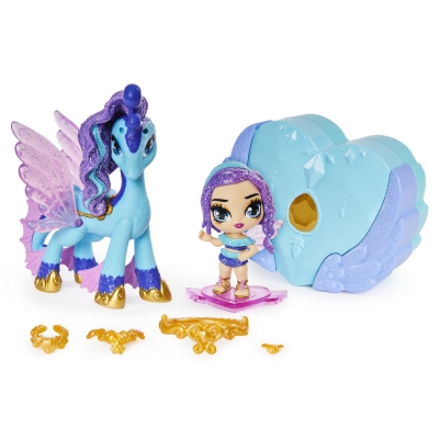 PIXIE CREATURA FANTASTICA PAPUSICA CU UNICORNUL ALBASTRU SPIN MASTER