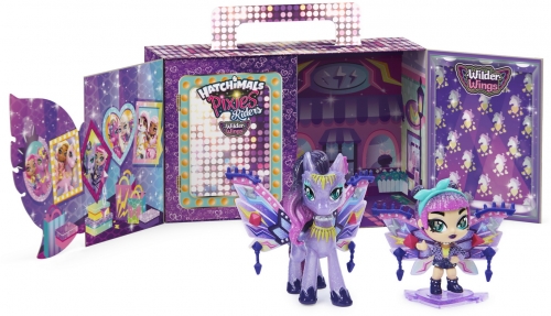 Set de joaca cu figurine Pixies Riders, violet, Hatchimals Spin Master