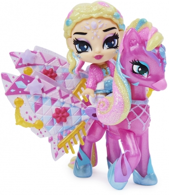 Set de joaca cu figurine Pixies Riders, roz, Hatchimals Spin Master