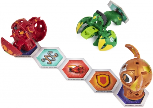 Figurina Bakugan S3 Starter Pack Pincitaur Ultra, Spartillion si Ferascal 3 buc/set Spin Master