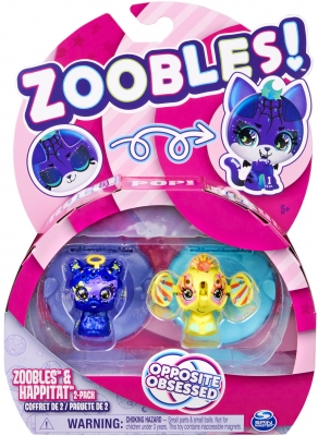 ZOOBLES PACHET ANIMALUTE DE TRANSFORMARE LLAMA SI ELEFANT SPIN MASTER