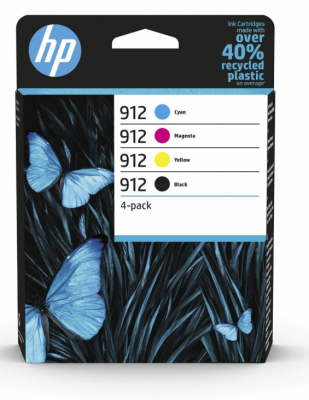 Set cartuse cerneala Original HP 912 CMYK 4-Pack 6ZC74AE