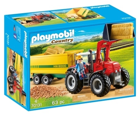 Tractor Cu Remorca Galbena Playmobil