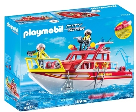 Barca De Salvare A Pompierilor Playmobil