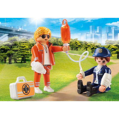 Playmobil - Set 2 Figurine - Doctor Si Politist