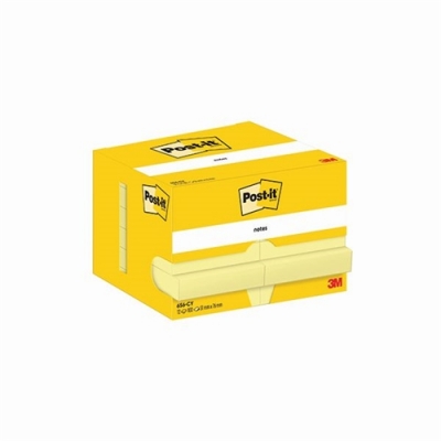 Notite adezive Post-it Canary yellow 51x76 mm, 100 file/set