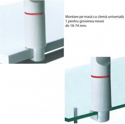 Suport stocare CopySwinger III, 3 tavi plastic, gri deschis Novus