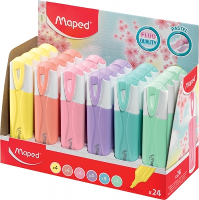 Textmarker Fluo Peps Classic Pastel display 24 buc/set Maped