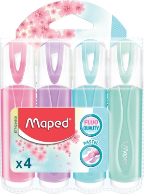 Textmarker Fluo Peps Classic Pastel diverse modele 4 culori/set Maped