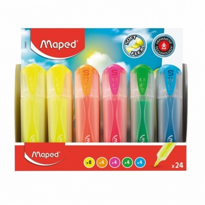 Textmarker Fluo Peps Ultra Soft 24 buc/display Maped