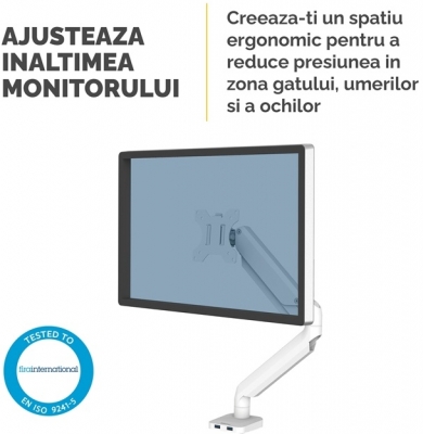 Brat pentru monitor seria Platinum alb Fellowes