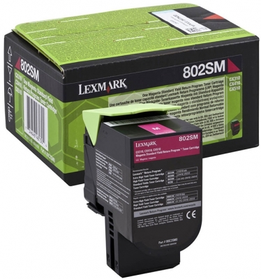 Cartus Toner Magenta Return Nr.802Sm 80C2Sm0 2K Original Lexmark Cx310N