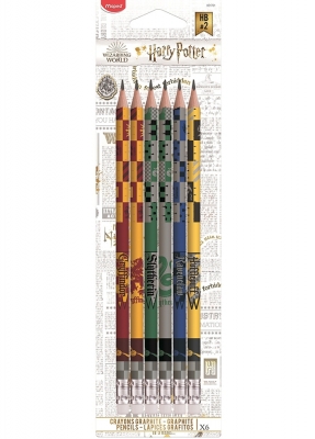 Creion cu radiera Harry Potter, 6 buc/set, HB, Maped 