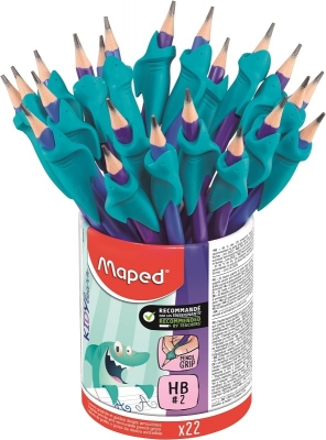 Set Creione cu radiera Maped HB Kidy, learn cu ghidaj pentru degete, 22 buc