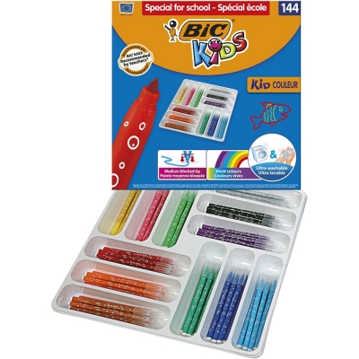 Carioci Kids Kid Couleur Ultralavabile 144 buc/set Bic