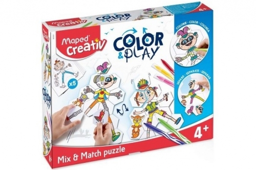 Set Creativ Color & Play Puzzle Maped 