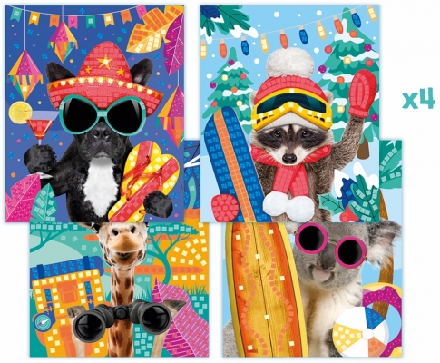 Set creativ Adventure Animals Photo Mosaics Maped 