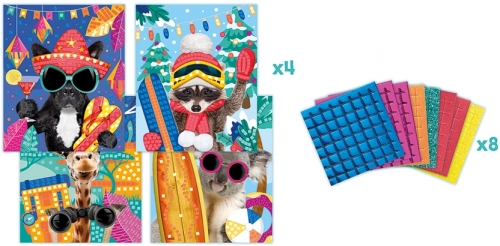 Set creativ Adventure Animals Photo Mosaics Maped 