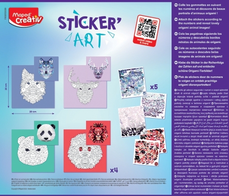 Set Creativ Sticker Art Animale Maped