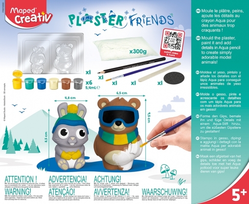 Set Creativ Plaster Friends Urs & Iepure Maped