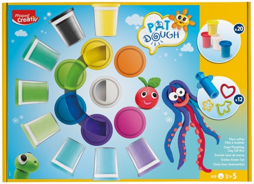 Plastelina Creativ Pat Dough 20 culori + 12 accesorii Maped