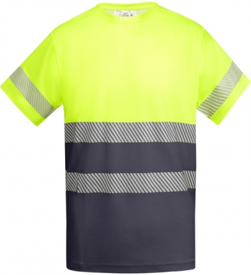 Tricou tehnic Hi-Vis Tauri, pentru barbati, Plumb/Galben Fluorescent, Roly