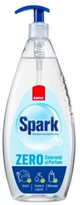 Detergent vase cu pompita Sano Spark zero, 700ML