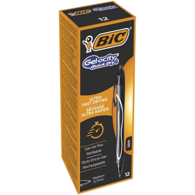 Roller cu gel Gel-ocity Quick Dry negru Bic