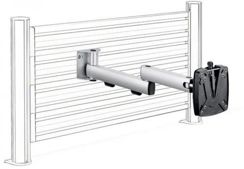 Suport monitor pliabil, 2 parti, SlatWall II TSS, argintiu/antracit Novus